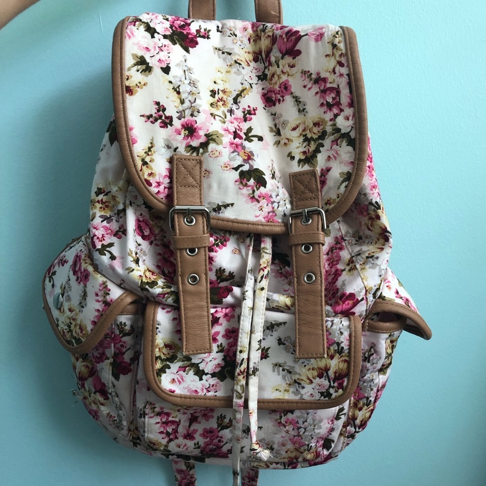 Pink Floral Backpack